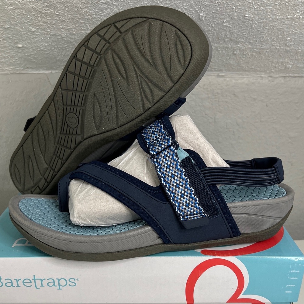 BARETRAPS Danique Navy Blue Sandals Women's